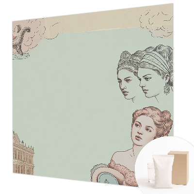 Wallpaper mural for living room classic collage design