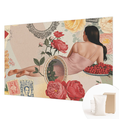 Premium photo wallpaper with a floral elegance design