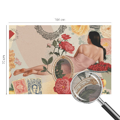 Premium photo wallpaper with a floral elegance design