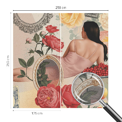 Premium photo wallpaper with a floral elegance design