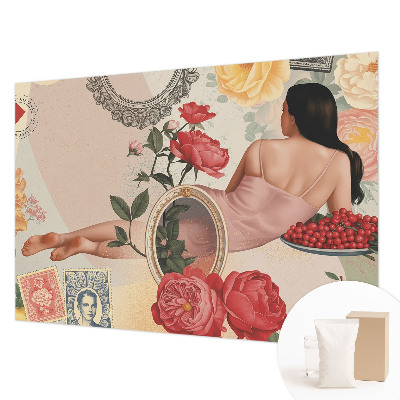 Premium photo wallpaper with a floral elegance design