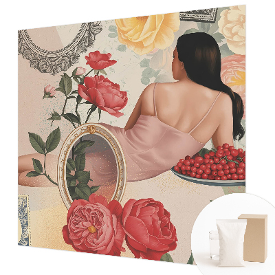 Premium photo wallpaper with a floral elegance design