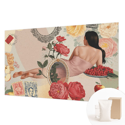 Premium photo wallpaper with a floral elegance design