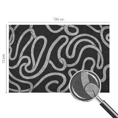 Wallpaper mural with a pattern of twisted shapes