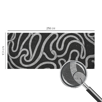 Wallpaper mural with a pattern of twisted shapes
