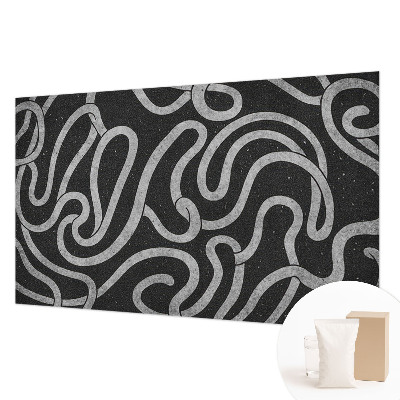 Wallpaper mural with a pattern of twisted shapes