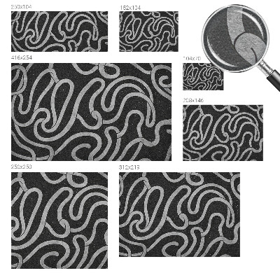 Wallpaper mural with a pattern of twisted shapes