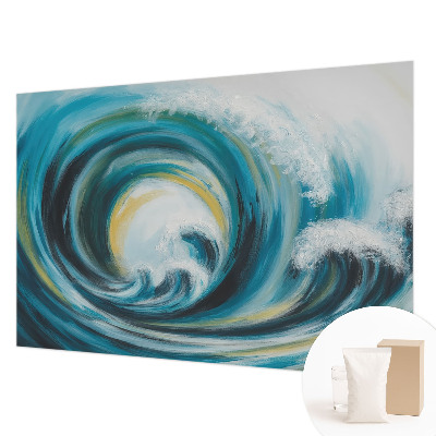 Photo wallpaper with a sea wave motif