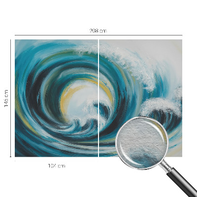 Photo wallpaper with a sea wave motif