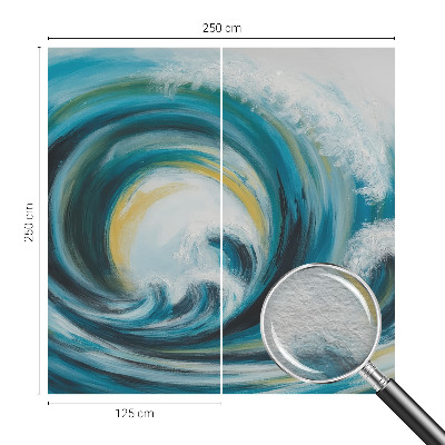 Photo wallpaper with a sea wave motif
