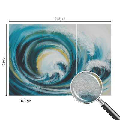 Photo wallpaper with a sea wave motif