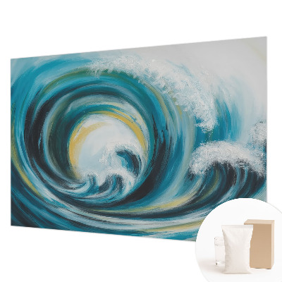 Photo wallpaper with a sea wave motif