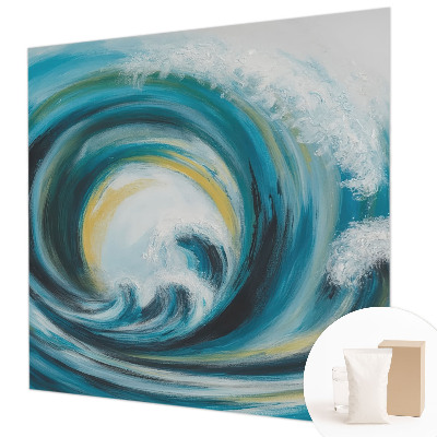 Photo wallpaper with a sea wave motif