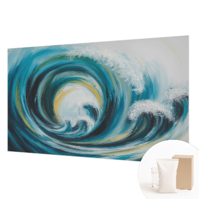 Photo wallpaper with a sea wave motif