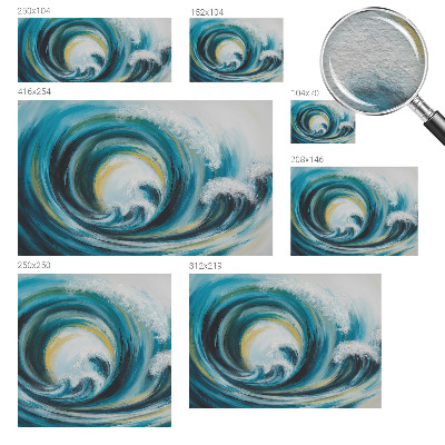 Photo wallpaper with a sea wave motif