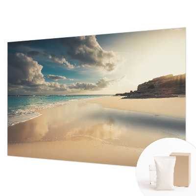 Wall mural for bedroom featuring a sunny coast scene