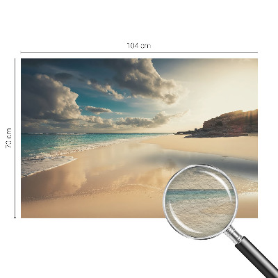 Wall mural for bedroom featuring a sunny coast scene