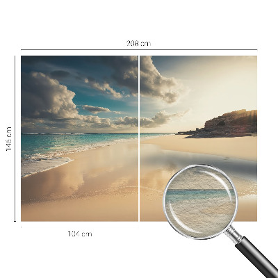 Wall mural for bedroom featuring a sunny coast scene