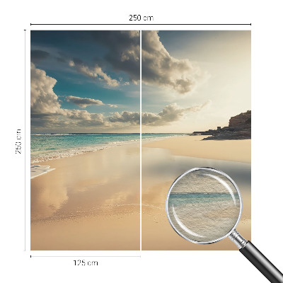 Wall mural for bedroom featuring a sunny coast scene