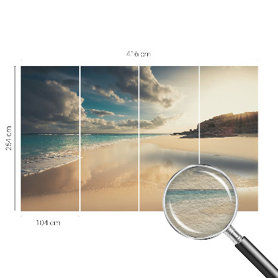 Wall mural for bedroom featuring a sunny coast scene