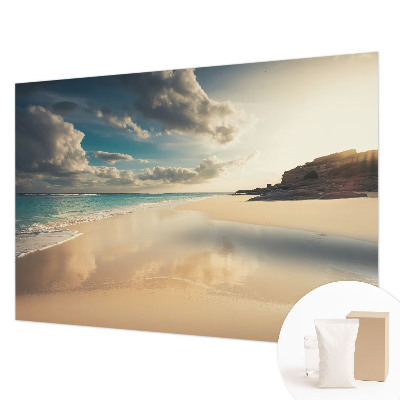 Wall mural for bedroom featuring a sunny coast scene