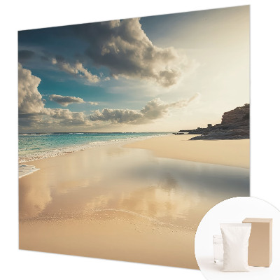 Wall mural for bedroom featuring a sunny coast scene