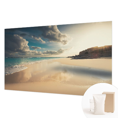 Wall mural for bedroom featuring a sunny coast scene
