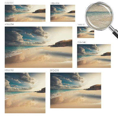 Wall mural for bedroom featuring a sunny coast scene