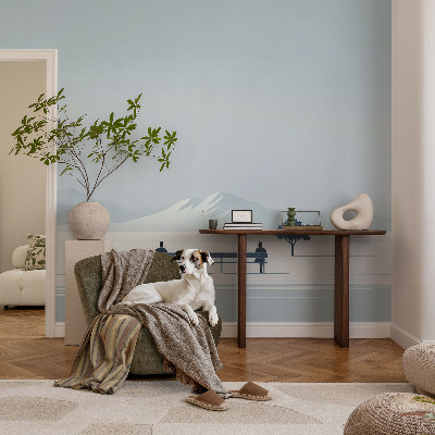 Wallpaper mural for living room Minimalist landscape
