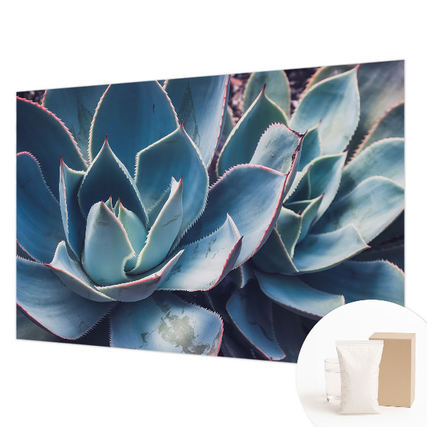 Bedroom wall mural wallpaper Green aloe