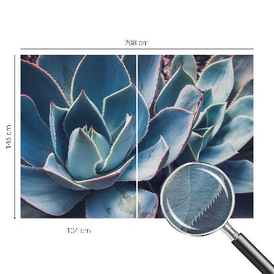 Bedroom wall mural wallpaper Green aloe