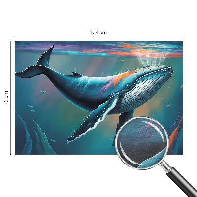 Large wall mural featuring a sea giant motif