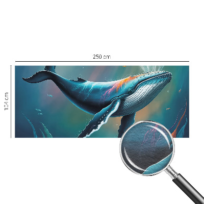 Large wall mural featuring a sea giant motif