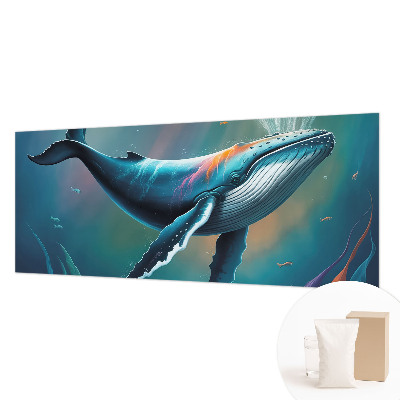 Large wall mural featuring a sea giant motif