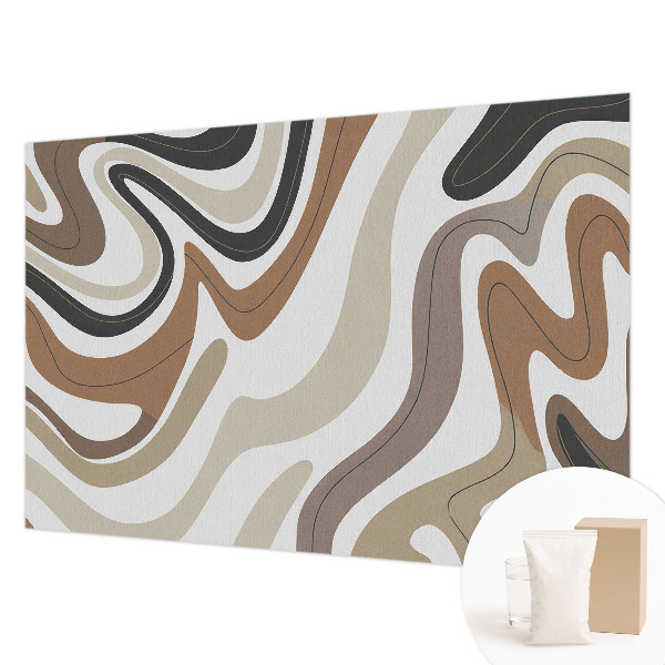Large wall mural wallpaper with a harmonious waves design