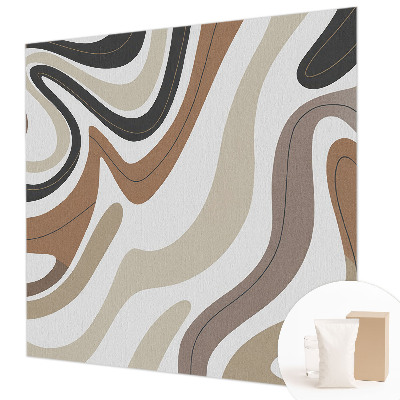 Large wall mural wallpaper with a harmonious waves design