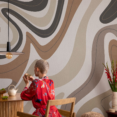 Large wall mural wallpaper with a harmonious waves design