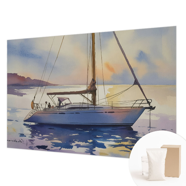 Modern wall mural featuring the sailboat 