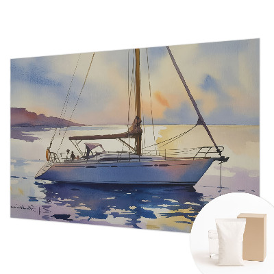 Modern wall mural featuring the sailboat 