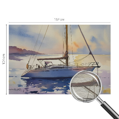 Modern wall mural featuring the sailboat 
