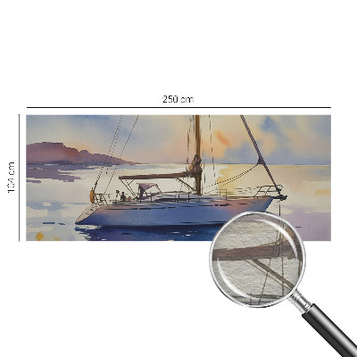 Modern wall mural featuring the sailboat 