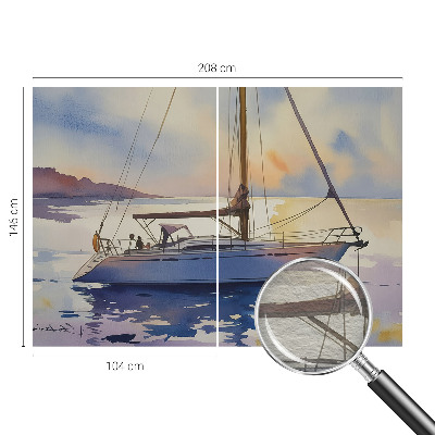 Modern wall mural featuring the sailboat 