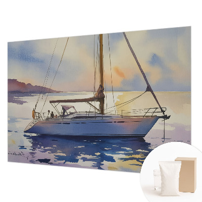 Modern wall mural featuring the sailboat 