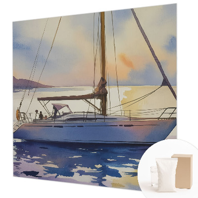 Modern wall mural featuring the sailboat 