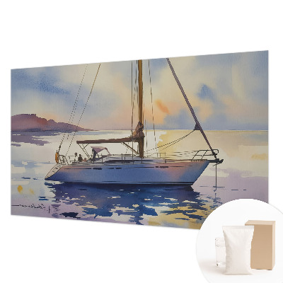 Modern wall mural featuring the sailboat 