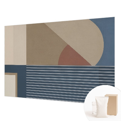 Custom size wall mural with a harmonious geometric motif