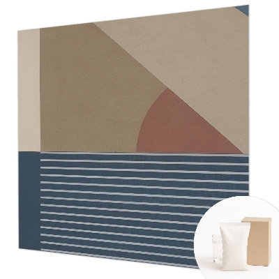 Custom size wall mural with a harmonious geometric motif