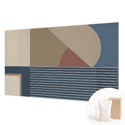 Custom size wall mural with a harmonious geometric motif