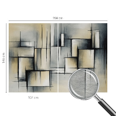 Wall mural with an abstract geometric design