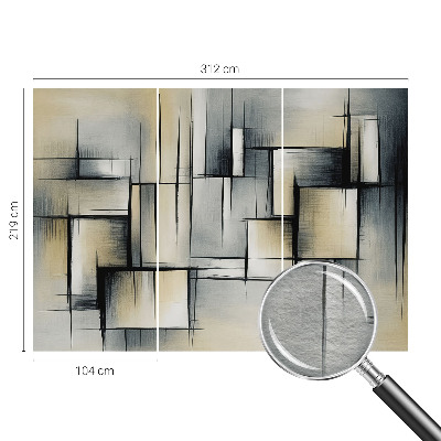 Wall mural with an abstract geometric design